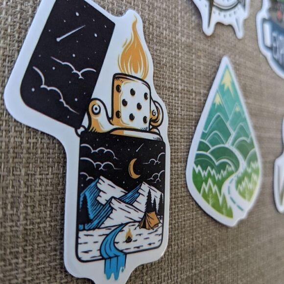 Hiking trail adventure inspired outdoor stickers set of 10 pcs New H011 - Picture 4 of 5